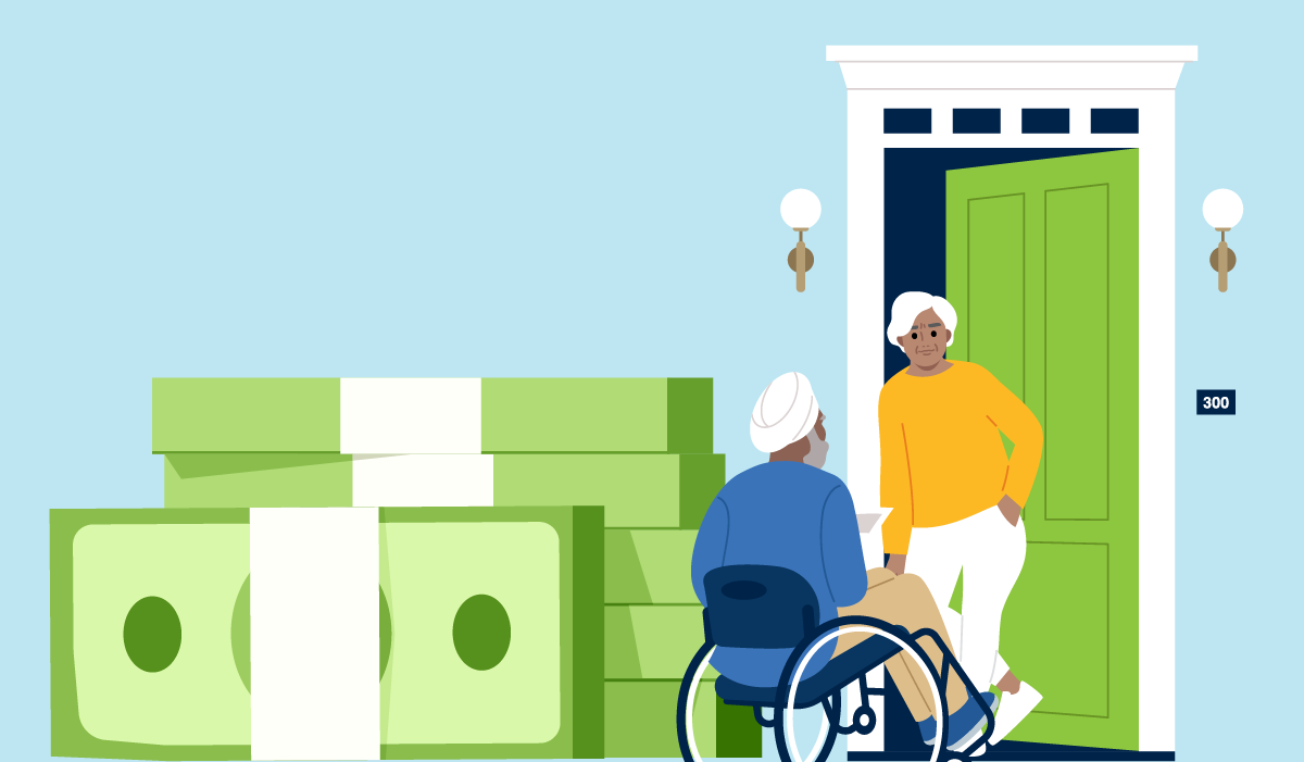 A header image for a blog about the cost of living in senior communities across the U.S.